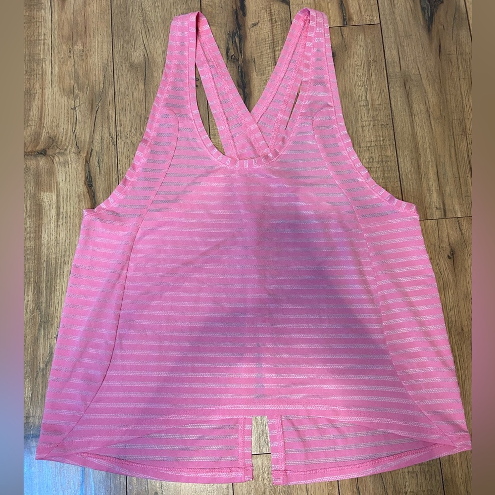 ZYIA Pink Striped Activewear Top
